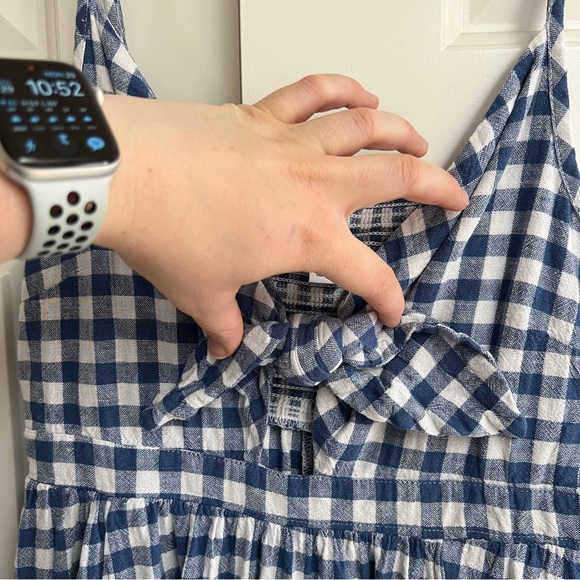 Old Navy Gingham Tie Front Dress - Picture 2 of 6